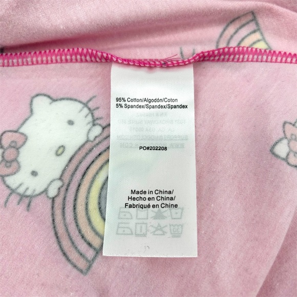 NWT ModCloth Hello Kitty Brought You A Rainbow Hot Pink AOP Long Sleeve Dress - Picture 11 of 12